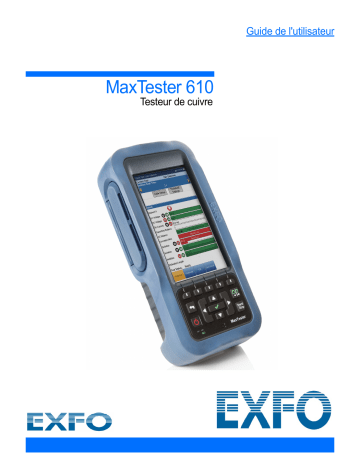 EXFO MaxTester MAX-610 Mode d'emploi | Fixfr