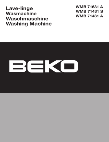 Manuel du propriétaire | Beko WMB 71431 A Manuel utilisateur | Fixfr