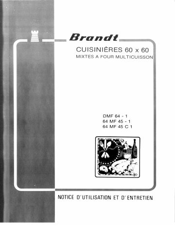 Manuel du propriétaire | Brandt 64MF45 Manuel utilisateur | Fixfr