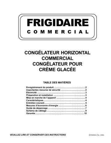 Manuel du propriétaire | Frigidaire FCCS151FW Manuel utilisateur | Fixfr