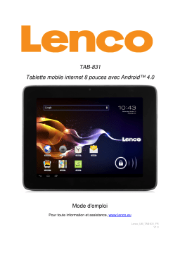 Lenco TAB-831 Manuel utilisateur