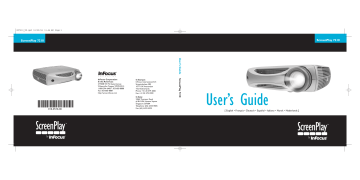 Manuel du propriétaire | Infocus ScreenPlay 7210 Projecteur Manuel utilisateur | Fixfr