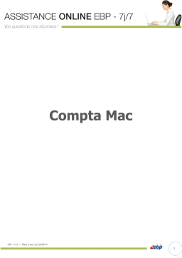 EBP Compta Mac 2014 2015 Mode d'emploi