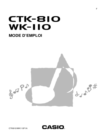 Manuel du propriétaire | Casio CTK-810 Manuel utilisateur | Fixfr
