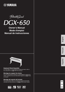 Yamaha DGX-650 Manuel utilisateur