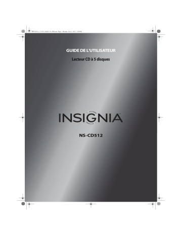 Insignia NS-CD512 5-Disc CD Changer Manuel utilisateur | Fixfr