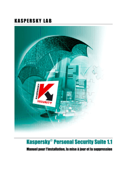 Kaspersky Personal Security Suite 1.1 Manuel utilisateur