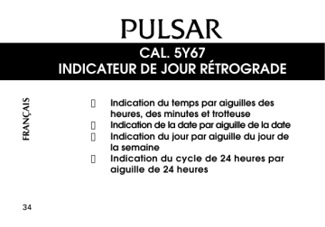 Mode d'emploi | Pulsar 5Y67 Manuel utilisateur | Fixfr