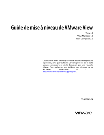 Manuel du propriétaire | VMware VIEW COMPOSER 2.0 Manuel utilisateur | Fixfr