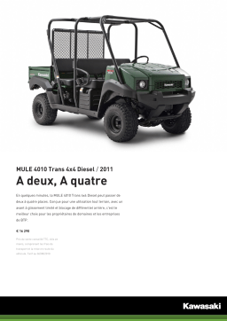 Kawasaki MULE 4010 TRANS 4X4 DIESEL Manuel utilisateur