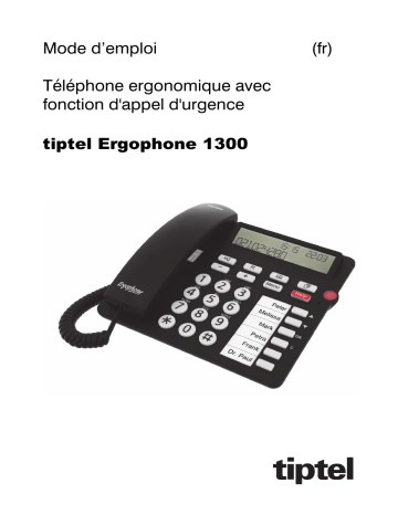 Ergophone 1300 | Tiptel Ergophone 1310 Manuel utilisateur | Fixfr