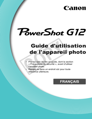Mode d'emploi | Canon PowerShot G12 Manuel utilisateur | Fixfr