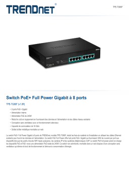 Trendnet TPE-TG80F 8-Port Gigabit Full Power PoE+ Switch Fiche technique