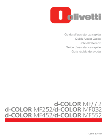 Manuel du propriétaire | Olivetti d-Color MF222 - MF282 - MF362 - MF452 - MF552 Manuel utilisateur | Fixfr