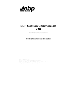 EBP Gestion Commerciale v16 Manuel utilisateur