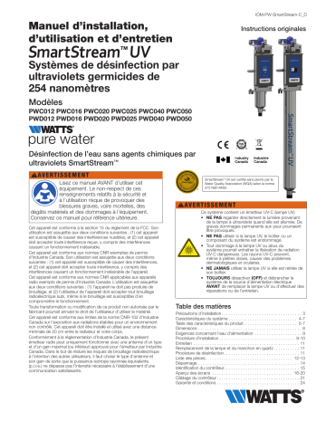 Watts SmartStream C, SmartSteam D Guide d'installation | Fixfr