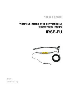 Wacker Neuson IRSE-FU58/230Laser High Frequency Internal Vibrators Manuel utilisateur