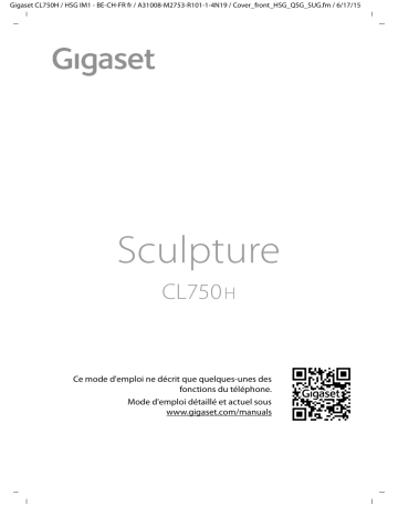 Manuel du propriétaire | Gigaset CL750H Sculpture Manuel utilisateur | Fixfr