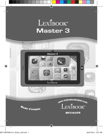 Tablet Master 3 | Mode d'emploi | Lexibook MFC163 FR Manuel utilisateur | Fixfr