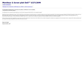 Dell U2713HM electronics accessory Manuel utilisateur | Fixfr