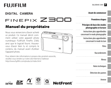 Fujifilm FinePix Z300 Manuel utilisateur | Fixfr