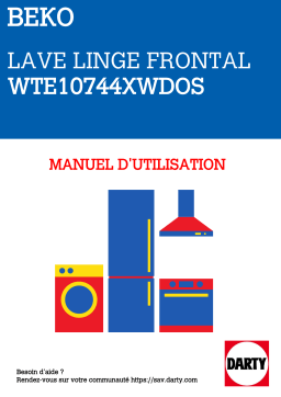 Beko WTE10744XWDOSWTE10734XS0WWTE10744XST Manuel utilisateur