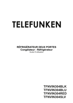 Telefunken TFNVIN304RED Réfrigérateur combiné Manuel utilisateur