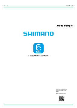 Shimano E-TUBE PROJECT for mobile Application Manuel utilisateur