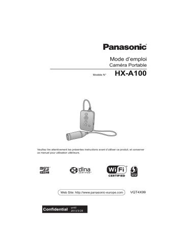 Panasonic HX A100 Mode d'emploi | Fixfr