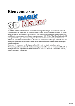 MAGIX 3D Maker 7 Mode d'emploi