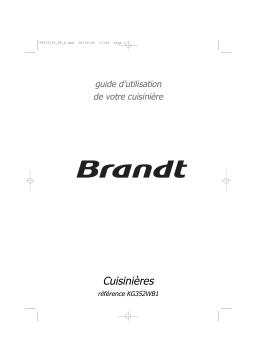 Brandt KG352WB1 Manuel utilisateur