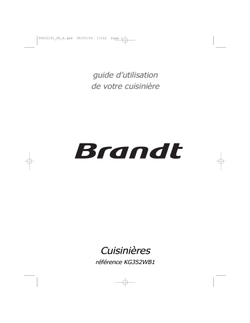 Manuel du propriétaire | Brandt KG352WB1 Manuel utilisateur | Fixfr