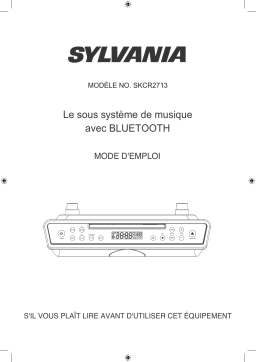 Sylvania SKCR2713 BLUETOOTH UNDERCOUNTER CD CLOCK RADIO Manuel du propriétaire