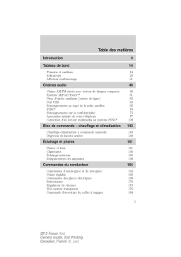 Ford Focus - mei 2012 - okt 2012 Manuel utilisateur