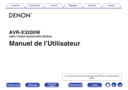 Denon AVRX3200 Manuel utilisateur