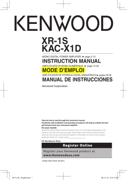 Kenwood XR-1S Manuel utilisateur