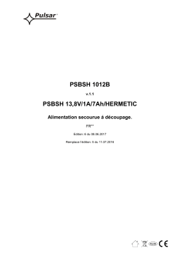 Pulsar PSBSH1012B - v1.1 Manuel utilisateur