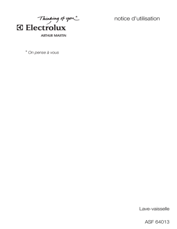 Manuel du propriétaire | ARTHUR MARTIN ASF64013 Manuel utilisateur | Fixfr