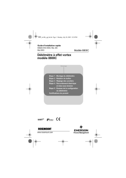 Rosemount Débitmètre à effet vortex modèle 8800C Manuel utilisateur