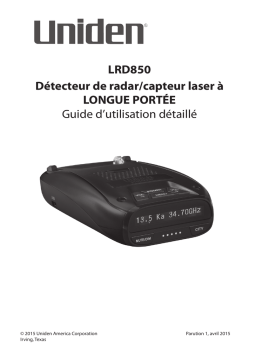 Uniden LRD850 Manuel utilisateur