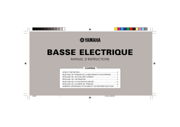 Manuel du propriétaire | Yamaha ELECTRIC BASS GENERAL Manuel utilisateur | Fixfr