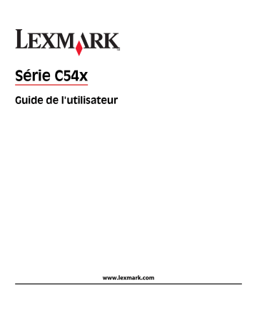 Manuel du propriétaire | Lexmark C543 Manuel utilisateur | Fixfr