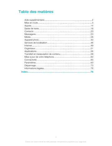 Mode d'emploi | Sony Vivaz Manuel utilisateur | Fixfr