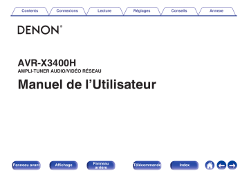 Manuel du propriétaire | Denon AVR X3400H Manuel utilisateur | Fixfr