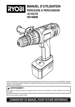 Ryobi HD1800M Manuel utilisateur