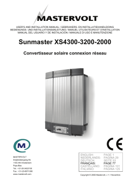 Mastervolt SUNMASTER XS3200 Manuel utilisateur