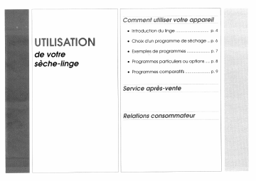 Manuel du propriétaire | Brandt SEC40 Manuel utilisateur | Fixfr