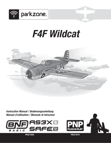 PKZ1975 | ParkZone PKZ1950 F4F Wildcat 1.0m BNF Basic Manuel du propriétaire | Fixfr