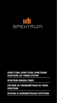 Spektrum Lap Timing System - Infrared receiver Manuel utilisateur