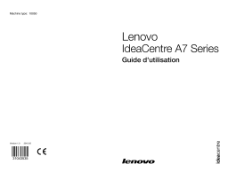 Lenovo IDEACENTRE A700 Manuel utilisateur